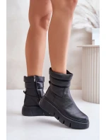 Dámské Kožené Boty na Zip S  Černé model 21673708 - Zazoo