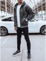 Pánská rozepínací zateplená mikina tmavě šedá Dstreet model 21970283 - FashionStreet Pánská rozepínací zateplená mikina tmavě šedá Dstreet model 21970283 - FashionStreet