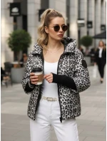 Dámská přechodná bunda s leopardím vzorem, bílá Dstreet model 21995910 - FashionStreet