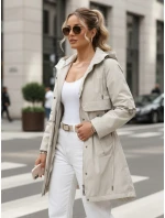 Dámská světle béžová přechodná bunda parka Dstreet model 21995940 - FashionStreet
