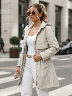 Dámská světle béžová přechodná bunda parka Dstreet model 21995940 - FashionStreet