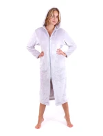 Dámsky župan Siena s kapucňou na zips 3656 Light Grey - Vestis
