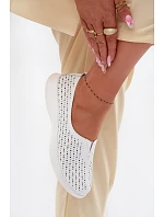 Kožené Dámské Polobotky Bílé model 22094966 - EVENTO Kožené Dámské Polobotky Bílé model 22094966 - EVENTO