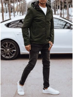 Pánska prechodná bunda s kapucňou zelená FashionStreet TX4888 Pánska prechodná bunda s kapucňou zelená FashionStreet TX4888