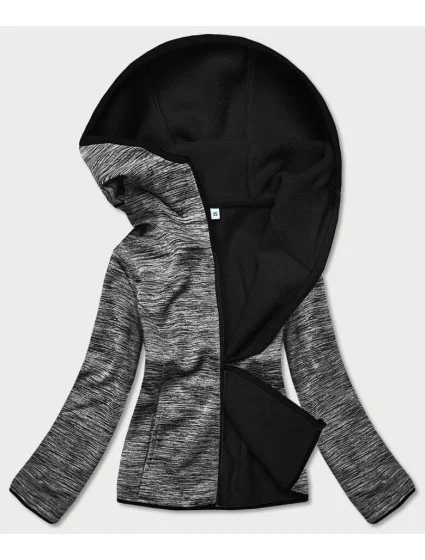 Šedá melanžová dámská mikina s model 17059087 - J.STYLE Šedá melanžová dámská mikina s model 17059087 - J.STYLE