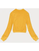Tenká krátka žltá dámska mikina (8B938-117) Tenká krátka žltá dámska mikina (8B938-117)