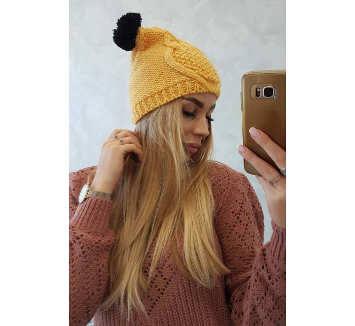 Fleecová čepice 2  žlutá model 18751405 - K-Fashion