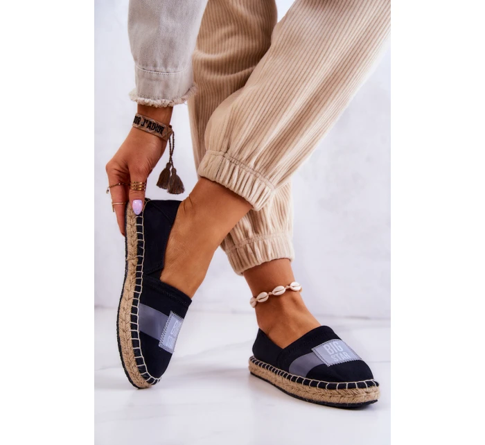 Damskie Espadryle Wsuwane Big Star JJ274963 Czarne Damskie Espadryle Wsuwane Big Star JJ274963 Czarne