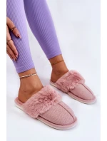 Damskie Ocieplane Papcie Z Futerkiem Jasnoróżowe Franco Damskie Ocieplane Papcie Z Futerkiem Jasnoróżowe Franco