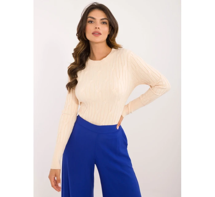 Sweter AT SW  jasny beżowy model 20493418 - FPrice