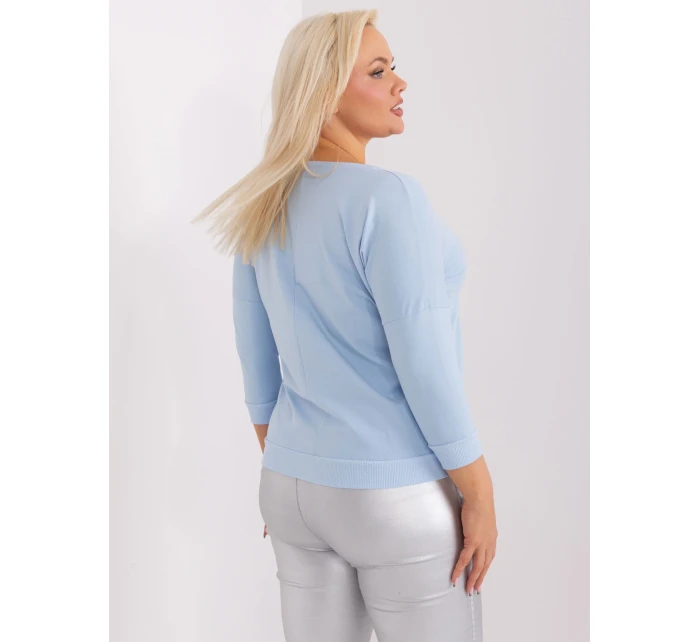Bluzka RV BZ model 19349290 jasny niebieski - FPrice Bluzka RV BZ model 19349290 jasny niebieski - FPrice
