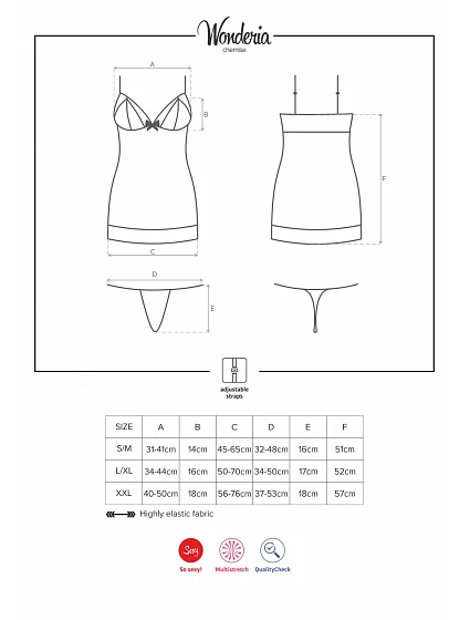 Košilka model 21311687 chemise - Obsessive