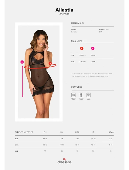 Sexy košilka model 16235272 chemise - Obsessive Sexy košilka model 16235272 chemise - Obsessive