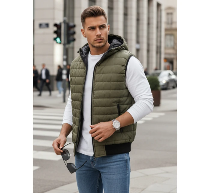 Pánská zelená vesta Dstreet model 21965589 - FashionStreet Pánská zelená vesta Dstreet model 21965589 - FashionStreet