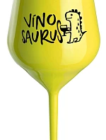 VÍNOSAURUS - žltý nerozbitný pohár na víno 470 ml