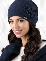 Dámska čiapka model 163338 dark blue - Kamea
