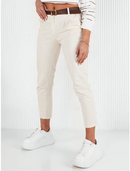 Dámske nohavice CHITRAS ecru chinos FashionStreet UY1884