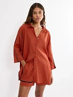Letné oblečenie Boyfriend Shirt 01 - HAUTE ORANGE - TRIUMPH HAUTE ORANGE - TRIUMPH