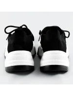 Čierne tenisky sneakers s bielou podrážkou (XA055)