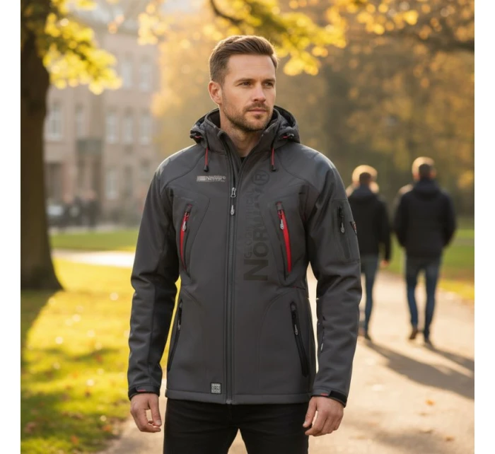 Geographical Norway Techno DB MEN 056 WU1060H/GN-DARK GREY softshellová bunda Geographical Norway Techno DB MEN 056 WU1060H/GN-DARK GREY softshellová bunda