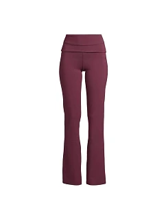 Dámske nohavice CASALL Sublime Folded Flare Pants, farba bordová