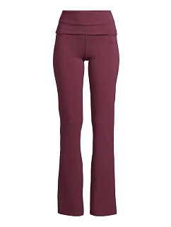 Dámske nohavice CASALL Sublime Folded Flare Pants, farba bordová