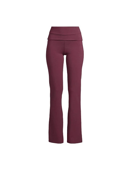 Dámske nohavice CASALL Sublime Folded Flare Pants, farba bordová Dámske nohavice CASALL Sublime Folded Flare Pants, farba bordová