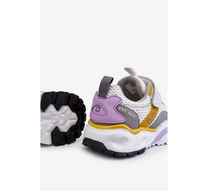 Dětská sportovní obuv se suchým zipem Big Star model 21609010 Bílá a žlutá - Big Star Shoes