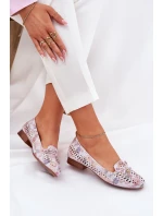 Ażurowe Baleriny Z Kokardką W Kwiaty Eko Zamszowe Multikolor Amepitrea