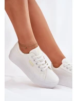 Trampki Damskie Na Platformie Lee Cooper LCW-25-31-3450L Białe