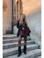 dámské boty na podpatku s třásněmi a zateplené černé model 21757532 - Boto