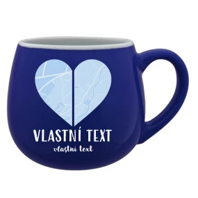 Personalizovaný keramický hrníček - dvě mapy jako srdce