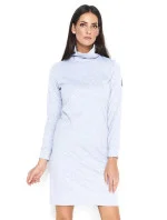 Dámske voľnočasové šaty s rolákom stredne dlhé sivé - Šedá - Makadamové Dámske voľnočasové šaty s rolákom stredne dlhé sivé - Šedá - Makadamové