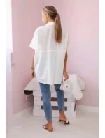 Bavlnené tričko s krátkym rukávom 28838 ecru - Kesi Bavlnené tričko s krátkym rukávom 28838 ecru - Kesi