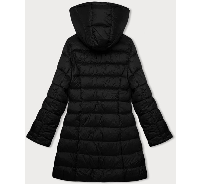 Čierna prešívaná dámska bunda s kapucňou J Style (11Z8083)