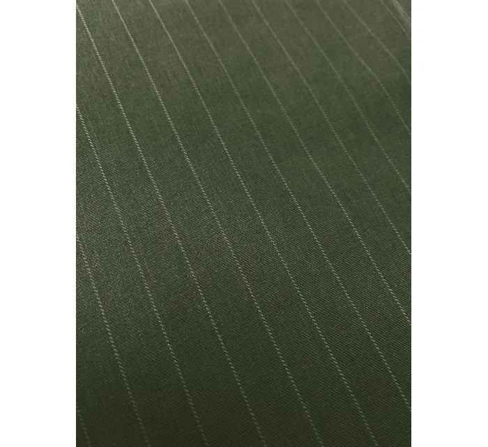 Dámske široké zelené pruhované nohavice (18629)