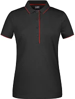 JN Dámské piqué polo s kontrastní légou 02.0 black/red model 22489056 - Daiber