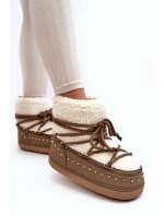 Dámské zateplené sněhule hnědé model 21637505 - Boto Dámské zateplené sněhule hnědé model 21637505 - Boto