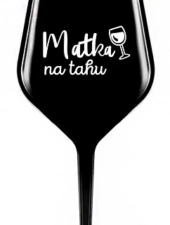 MATKA NA model 22168392 černá nerozbitná sklenice na víno 470 ml - Giftela