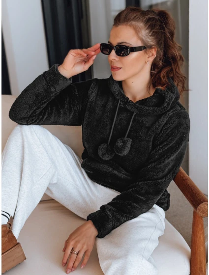 Dámská mikina černá model 21993693 - Dstreet Dámská mikina černá model 21993693 - Dstreet