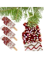 ZMRZLINOVÁ DEKORÁCIA ZÁVESNÁ OZDOBA 3KS BIELA