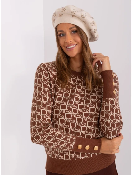 Czapka AT CZ model 18985203 jasny beżowy - FPrice