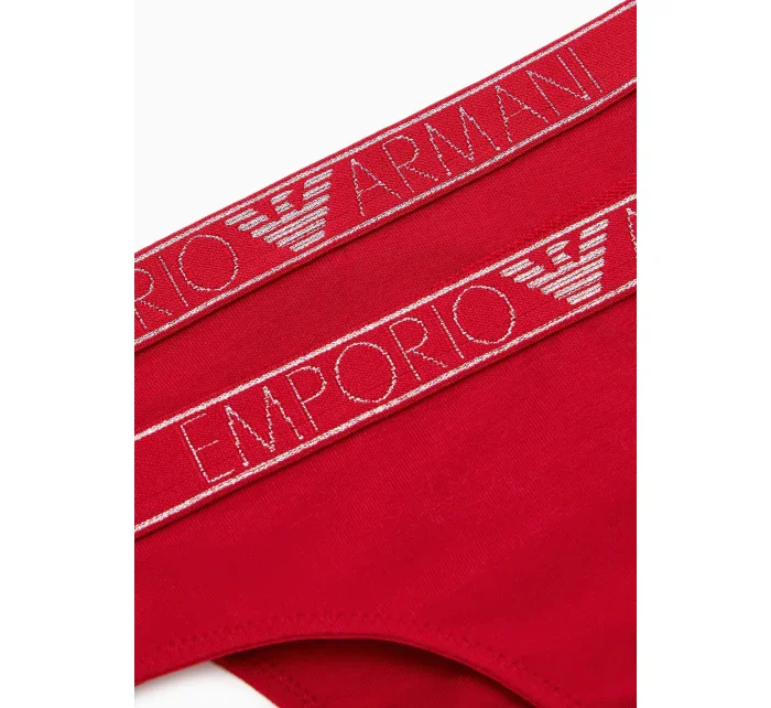 Dámske tangá 2PACK 163333 3F223 00173 červené - Emporio Armani