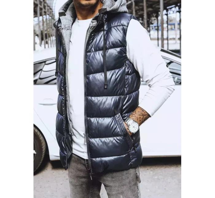 Pánska tmavomodrá vesta FashionStreet TX4140