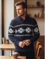 Pánský tmavě modrý svetr Dstreet model 21982525 - FashionStreet