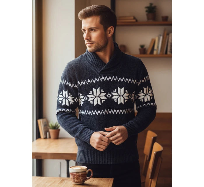 Pánský tmavě modrý svetr Dstreet model 21982525 - FashionStreet