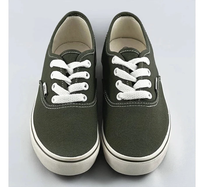 Dámské šněrovací tenisky v khaki barvě model 17112666 - ANDY-Z