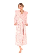 Dámsky župan Flora s kapucňou 3956 3053 Patterned Pink Pearl - Vestis Dámsky župan Flora s kapucňou 3956 3053 Patterned Pink Pearl - Vestis