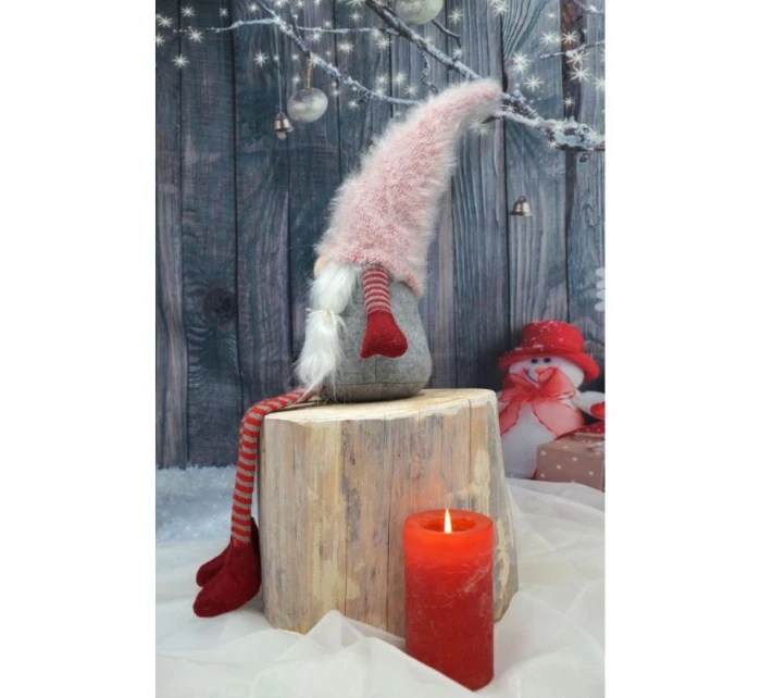 DÁMA ŠKRIATOK S HUŇATÝM KLOBÚKOM 45+36CM