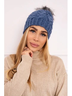 Daria model 18750093 džínová fleecová čepice - K-Fashion